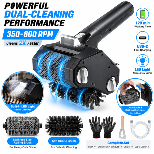 Electric grill brush - grill,