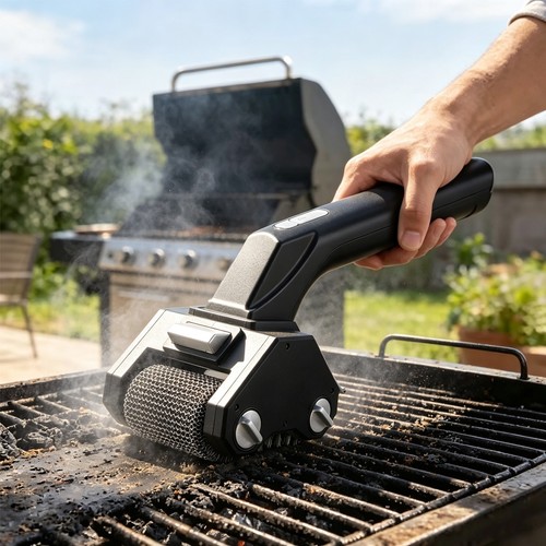 Bbq grill cleaner dual - cleaner,
