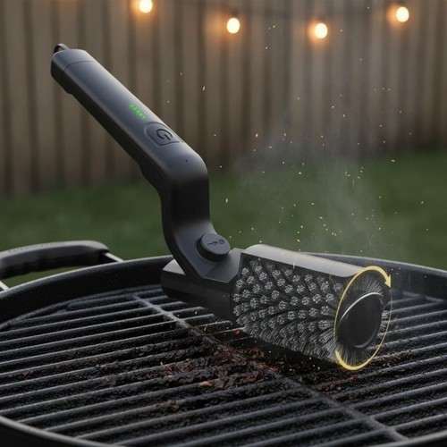 Electric grill brush portable - grill,